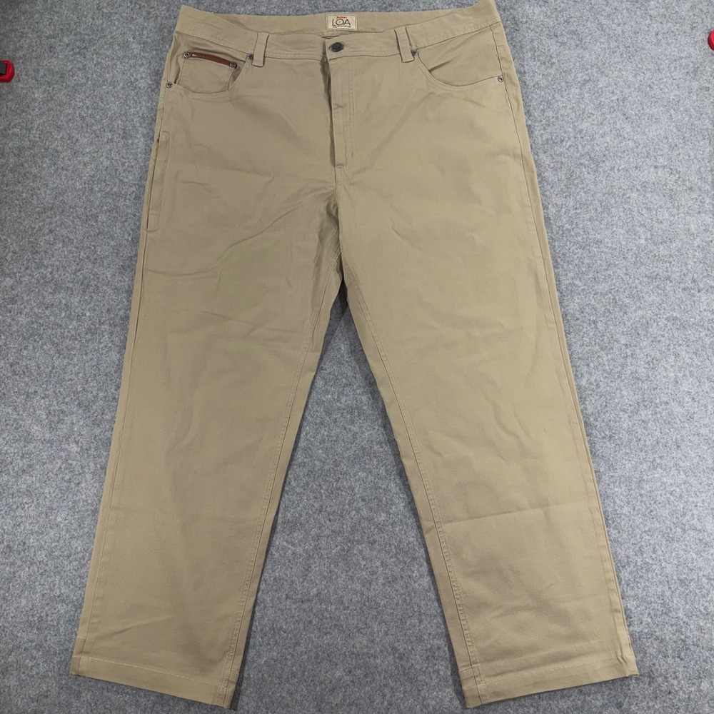 RailRiders LOA Life of Adventure Khaki Pants Mens 40 Cotton Spandex Chino Tan